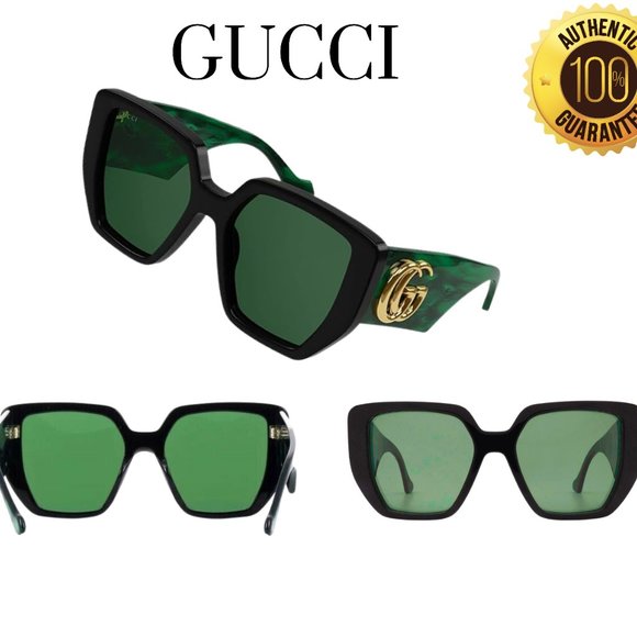 Beautiful Gucci Lens Oversized Sunglasses for Women  Marble green & black - Picture 4 of 4